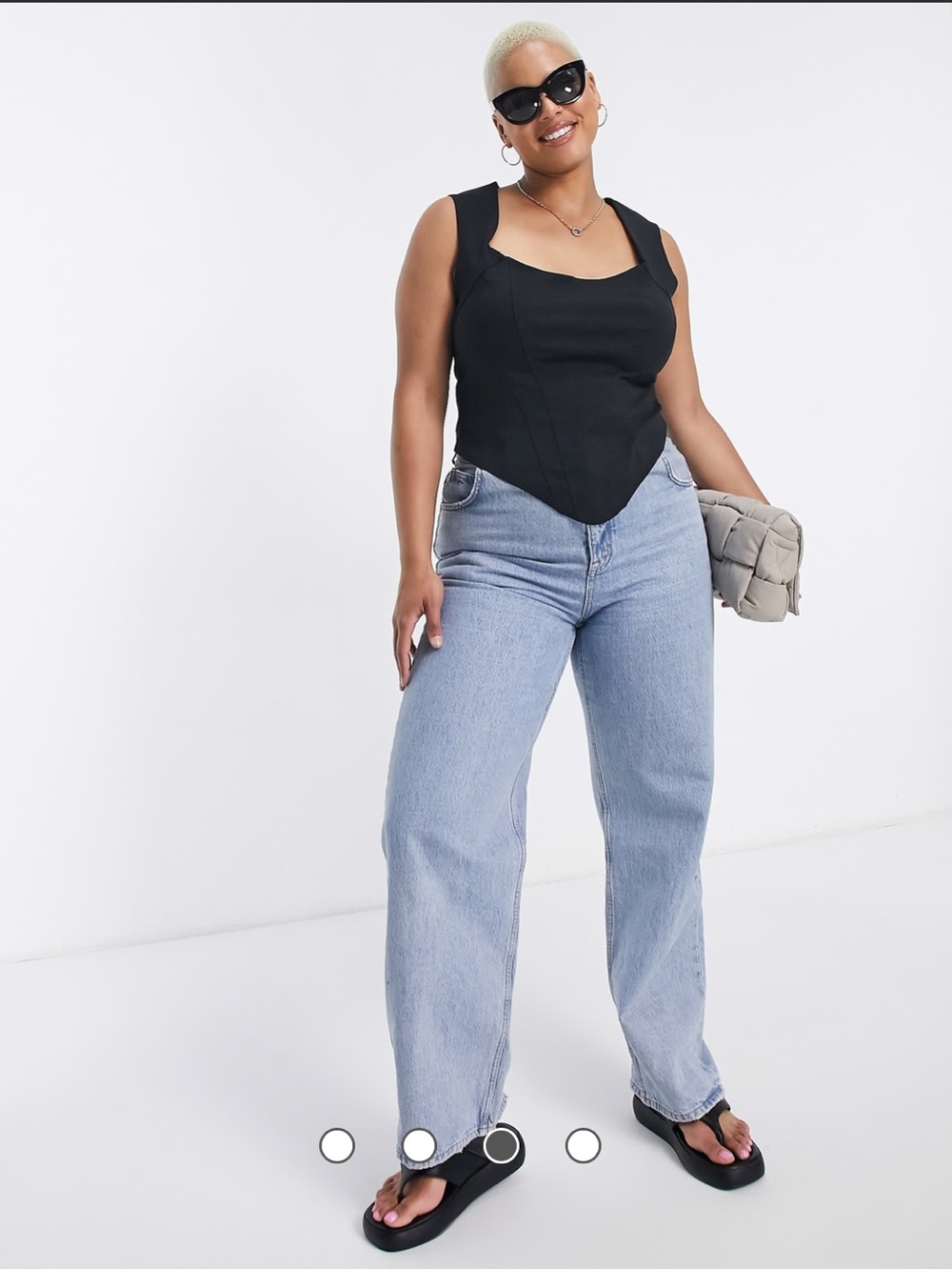 ASOS River island plus black corset style top size 18